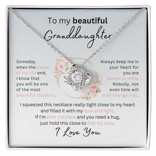 To My Beautiful Granddaughter | Love Knot Necklace