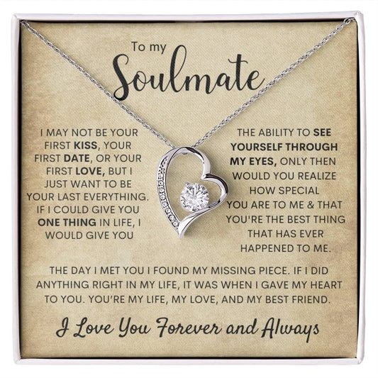 To My Soulmate | I Love You, Forever & Always - Forever Love Necklace